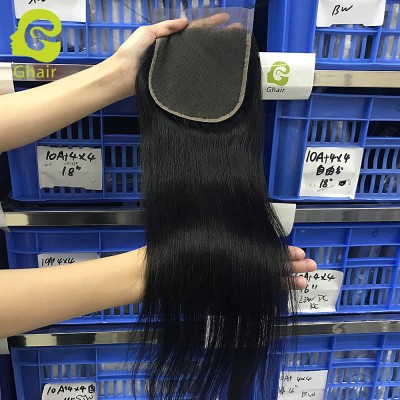 10A+ Straight wave  hight quality Human virgin hair with5*5 Lace closure for black woman