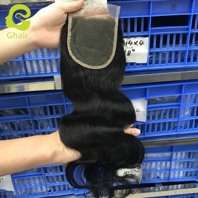 Factory Direct Cuticle Aligned Hair Vendors 4x4 Transparent Lace Closure With Body Wave