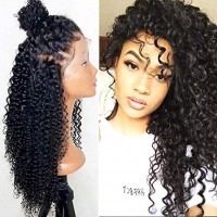 Cuticle aligned Indian Hair Raw Unprocessed Virgin 360 Lace Frontal Wig deep wave hd lace frontal wig