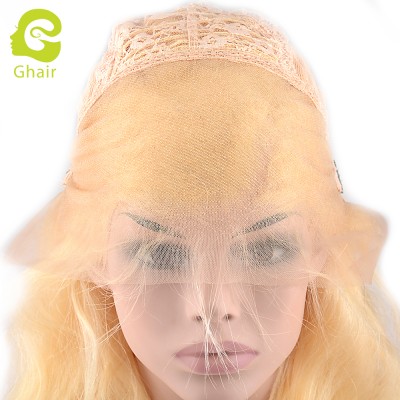 GHAIR #613transparent lace frontal closure human hair golden staight with baby hair wholesale price 100% virgin hair