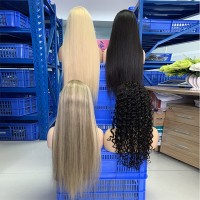 cuticle aligned 100% brazilian raw virgin human hair swiss lace blonde full lace wigs in Dubai