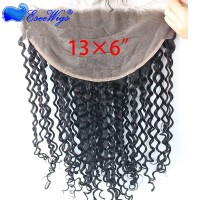 Unprocessed Brazilian Virgin Huaman Hair 13x6 Ear To Ear Full Lace Frontal Closures Curly Lace Frontal