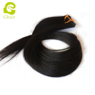 High Quality 10A Waterproof Adhesive-Tape In Hair PU Weft Hairpieces Straight Natural Black