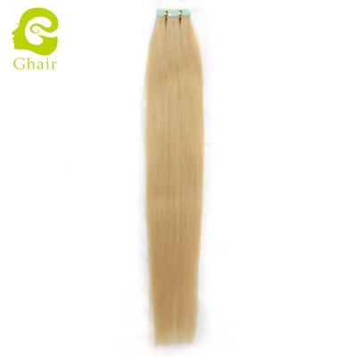 Fashion 613# Russian Blonde Skin PU Weft Brazilian Human Hair Extension Straight